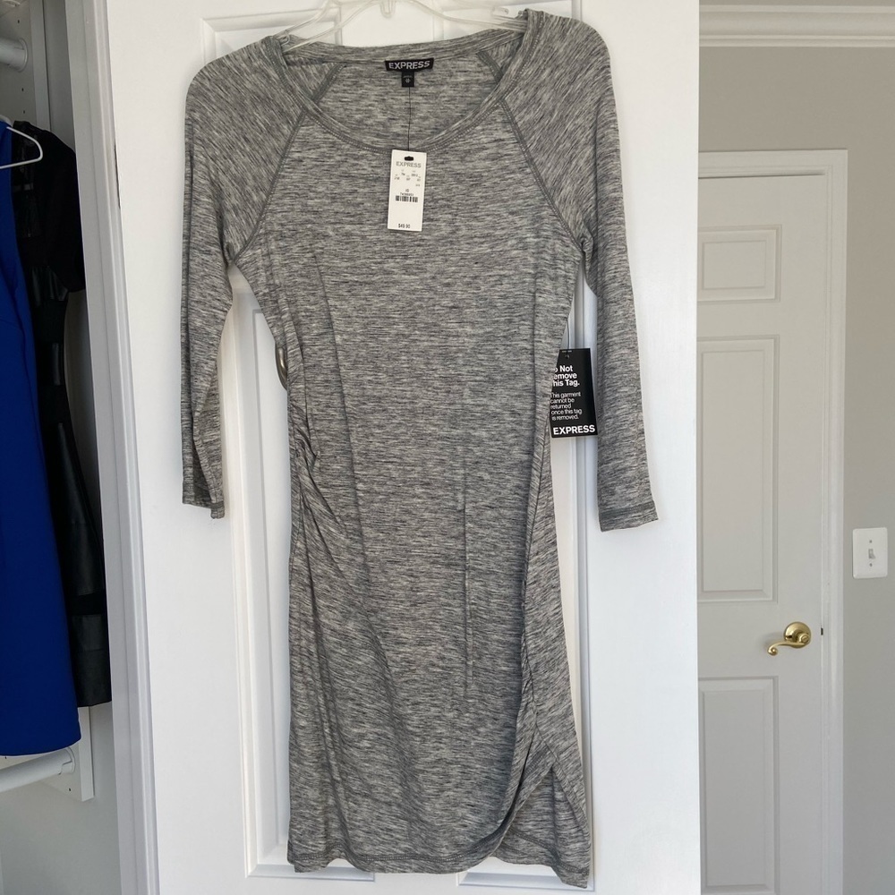 Brand New Express Cute Heather Grey Dress